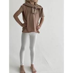 NEW A BASIC BRAND unisex cotton leggings in white natural